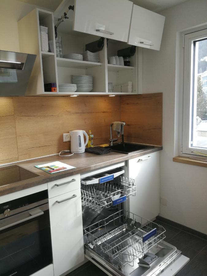 다보스 Haus Rhaetikon 1. Og, Links 아파트 외부 사진
